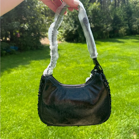 Nicole Miller NWT Black Sequined Purse - Picture 2 of 6